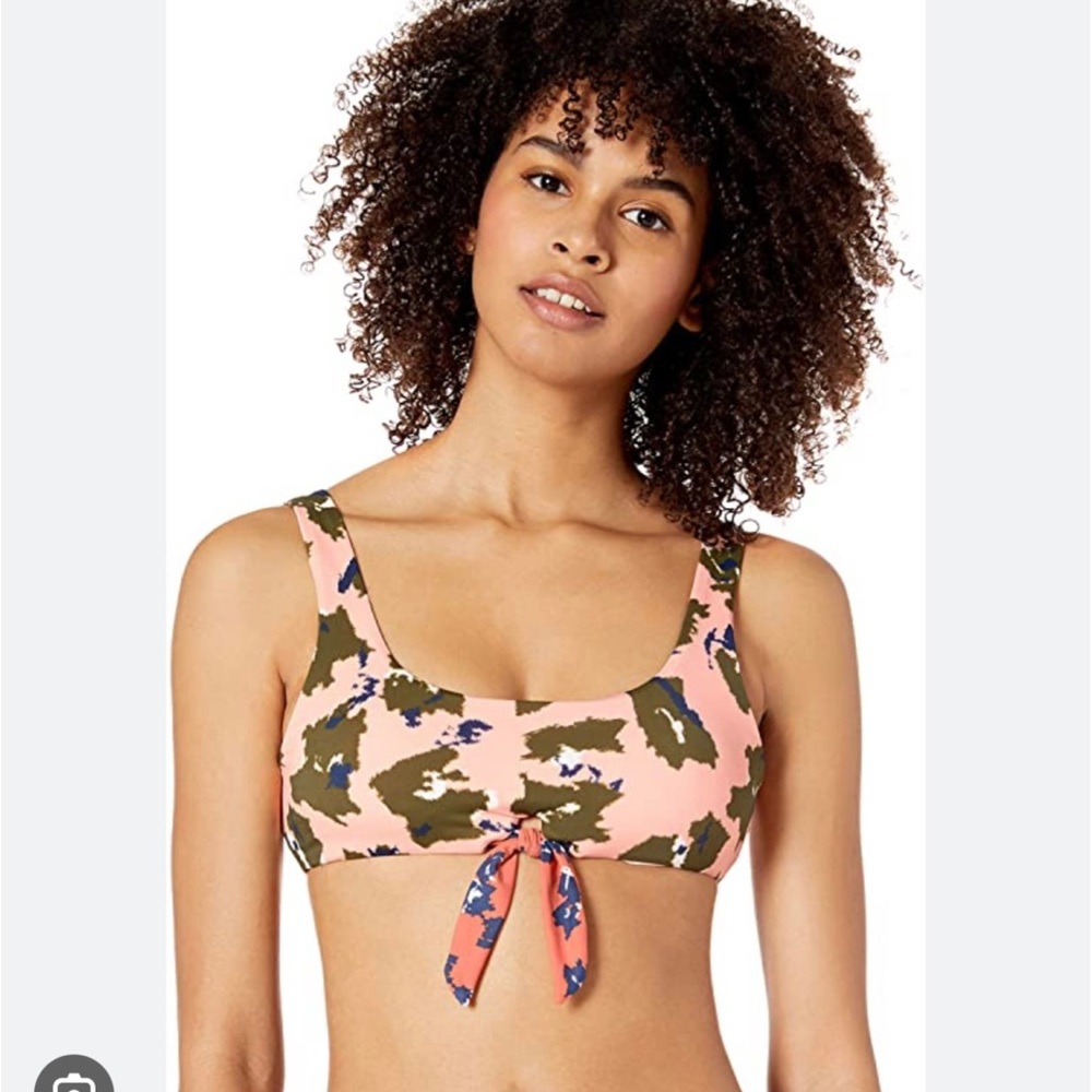 The Bikini Lab Cropped Tie Front Bikini Top